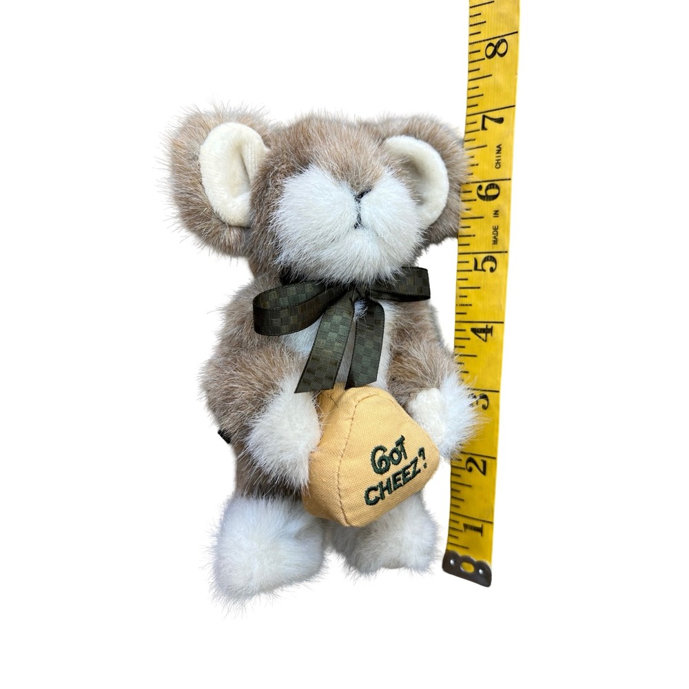 VTG Boyds 2000 Collection Mouse Plush Got Cheez Brown White Fuzzy Poseable Gift - Picture 7 of 12